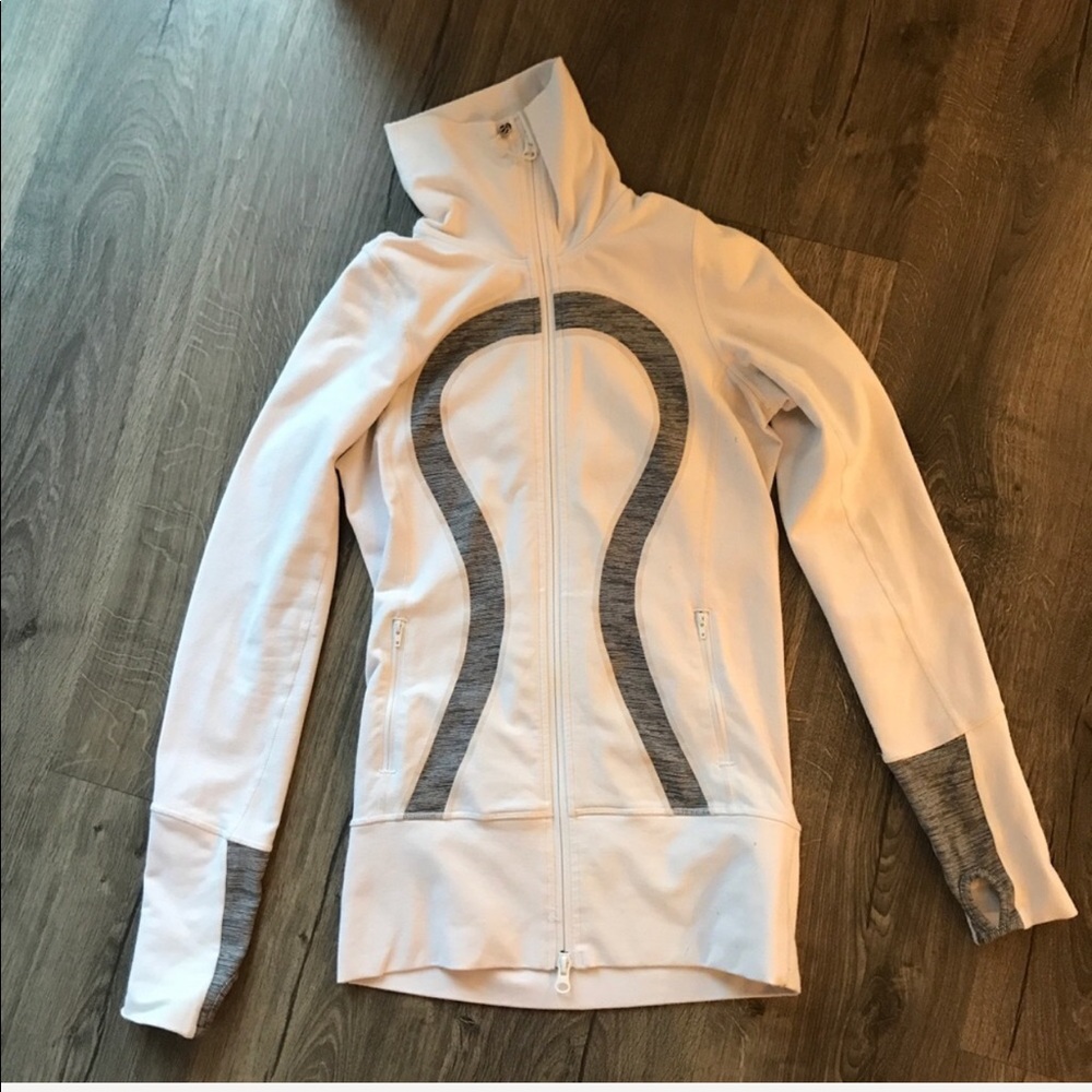 White Lululemon zippered jacket